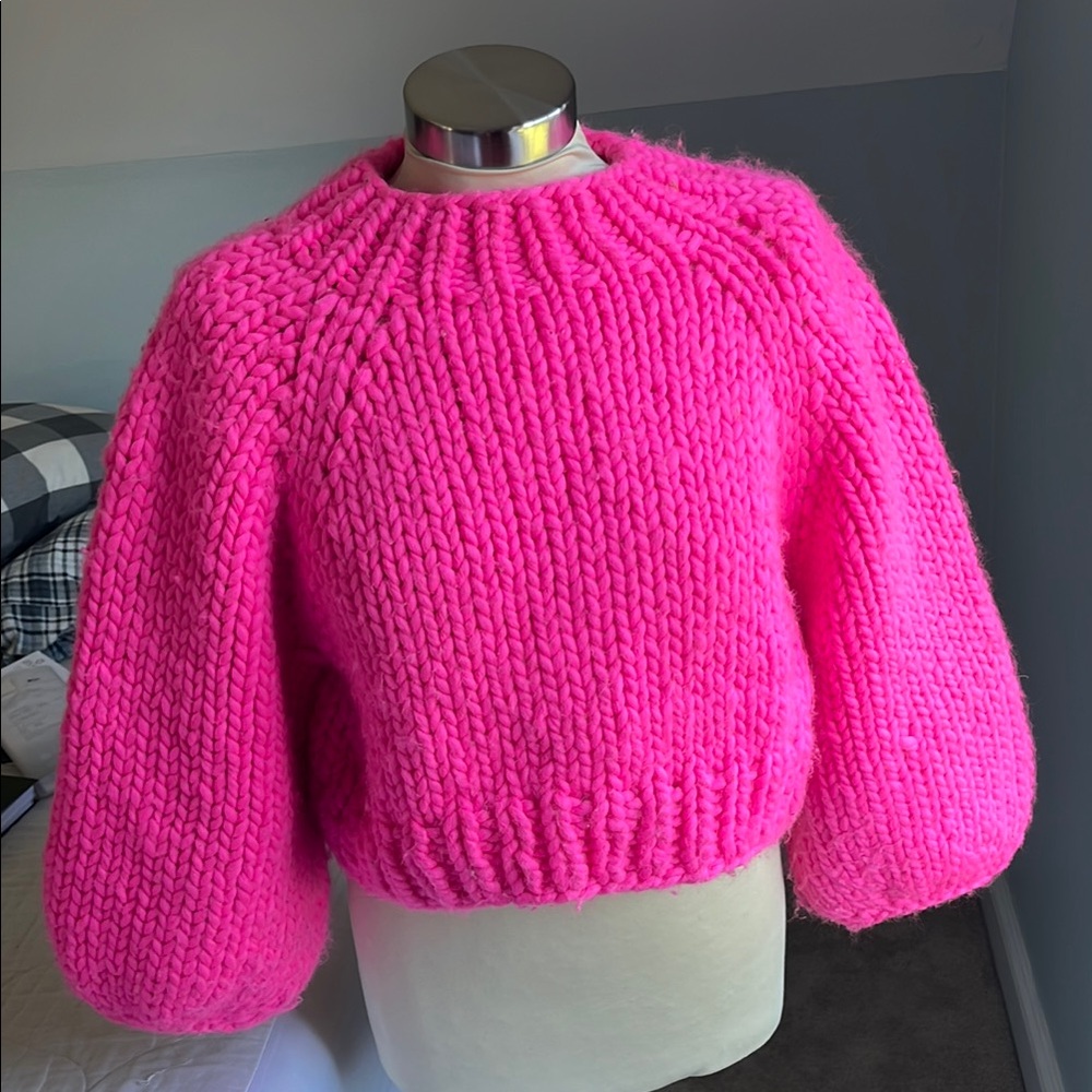 Chunky Knit Pink Sweater